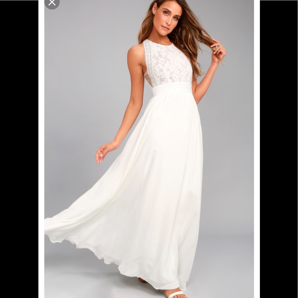 Lulu’s White Forever and Always dress